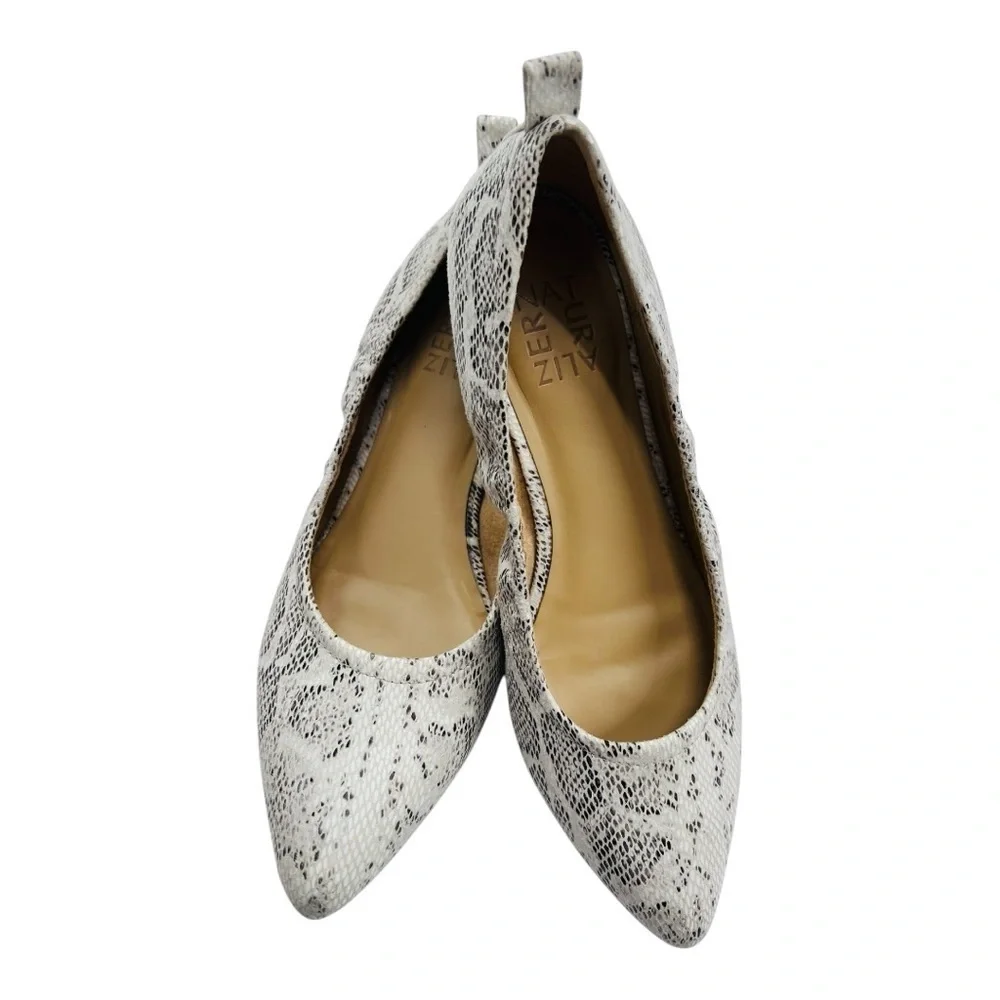 Naturalizer Black and Gray Ballerina Flats Size 7 Like New No Box